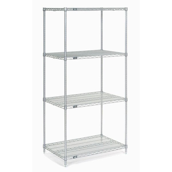 Nexel Wire Shelving, Poly-Z-Brite, 24W x 14D x 74H 14247Z - main